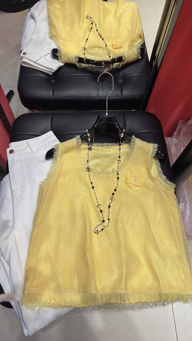 Exclusive Chane* Tassel Vest Top With A Different Style Of Chanel Ultra-Thin Fab