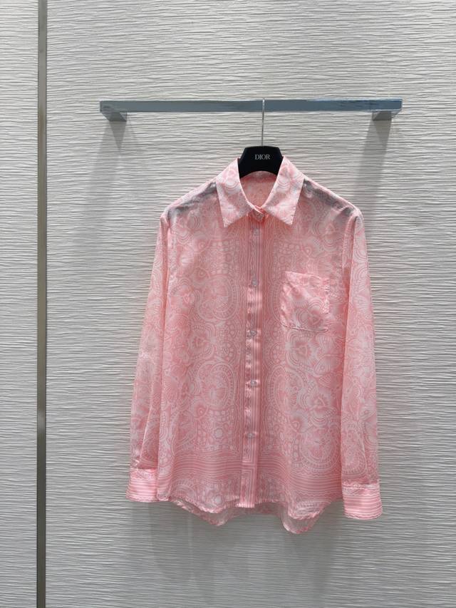 christian Dio*2025Ss New Shirt Slightly Transparent, Looming, Fashionable, Ca