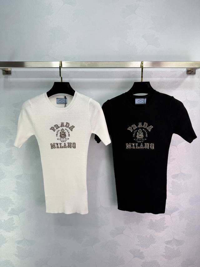 prad* 2025 Spring And Summer Latest Series Knitted Short Sleeves Customized Y