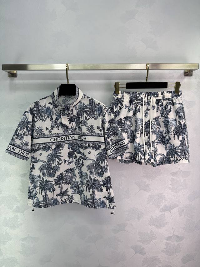 dio*25 New Summer Print Suit, Classic Jungle Palm Tree Print Pattern, Customi
