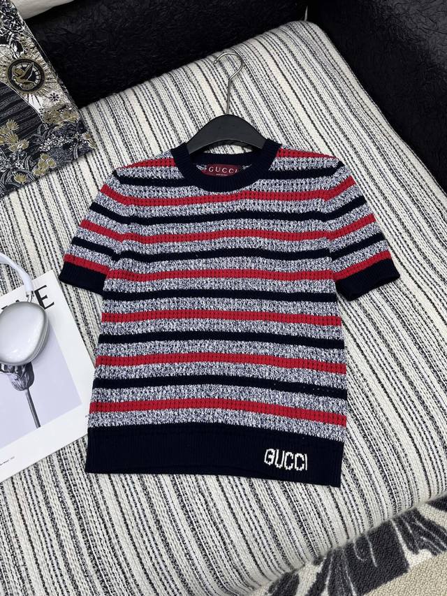 Hot Item In Stock Original Quality Gucc* 25 New Short-Sleeved Sweater Exquisite