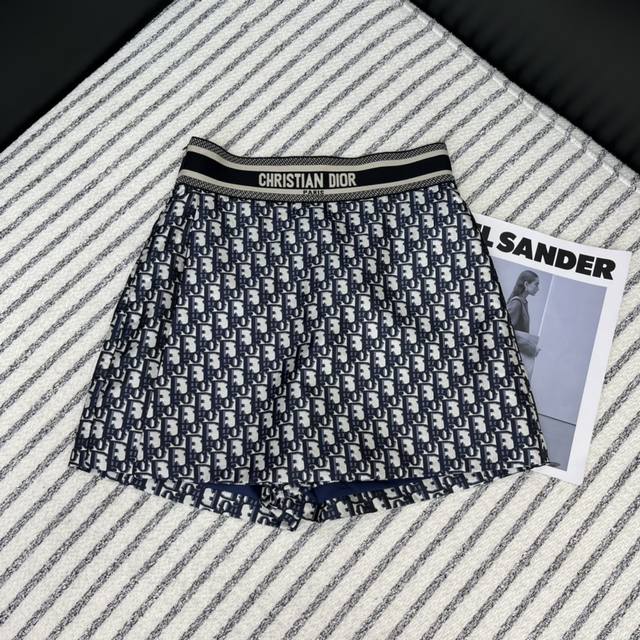 dio*24 Summer New Classic Old Flower Fake Two-Piece Skirt Pants Versatile Sin