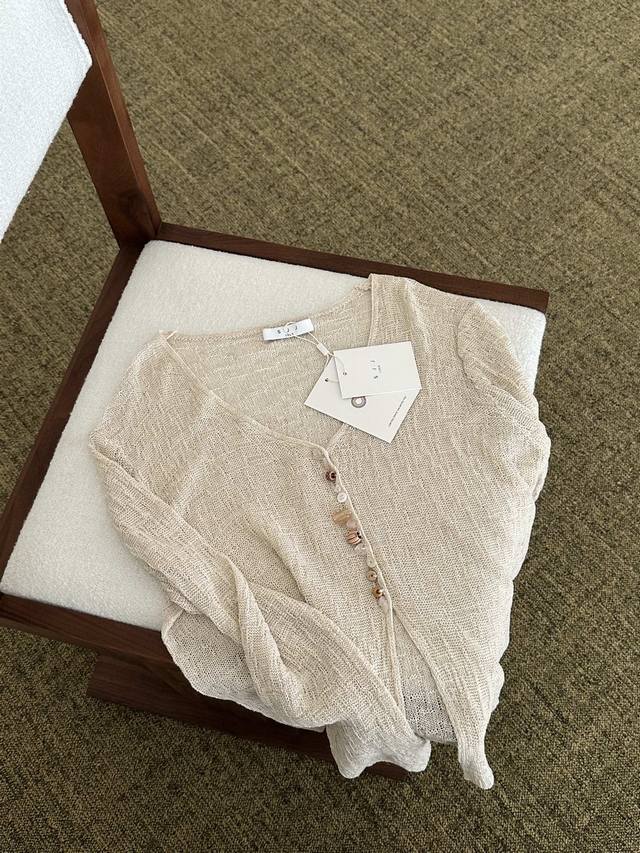 ys New Summer Collection Cotton + Linen Golden Ratio Handmade Stone Buttons A