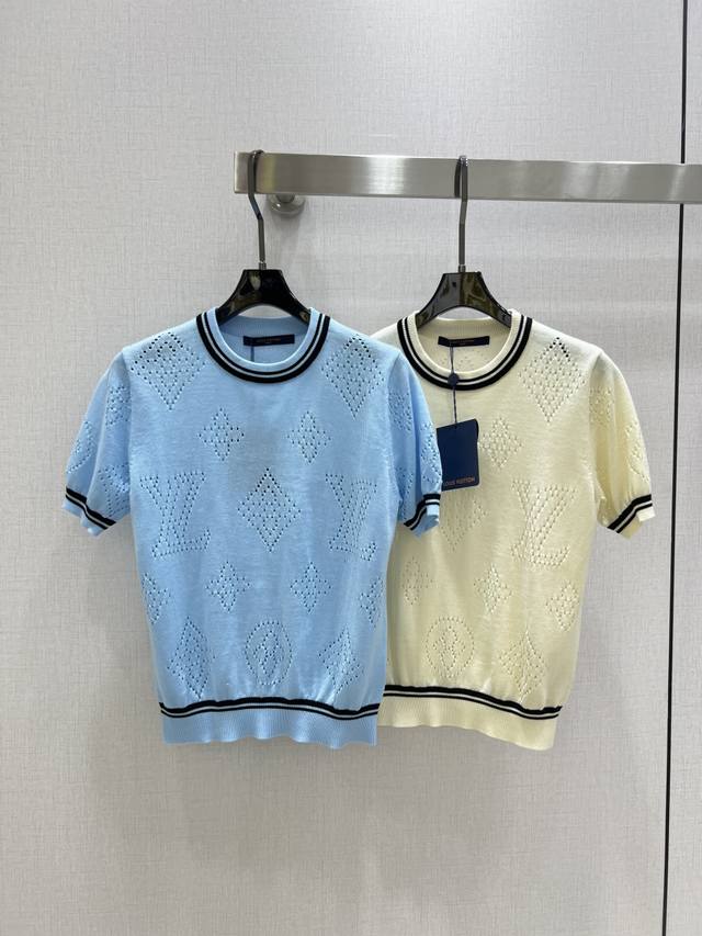 Highly Recommended Lv*2025 Spring And Summer New Classic Fashion Striped Short-S