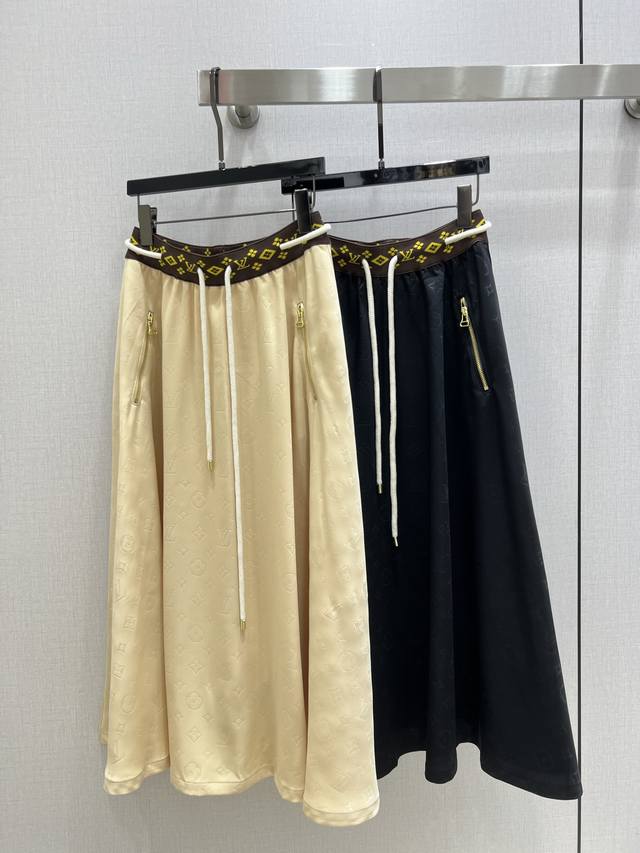 Strongly Recommend Lv*2025 Spring And Summer New Style Drawstring Pocket Long Sk