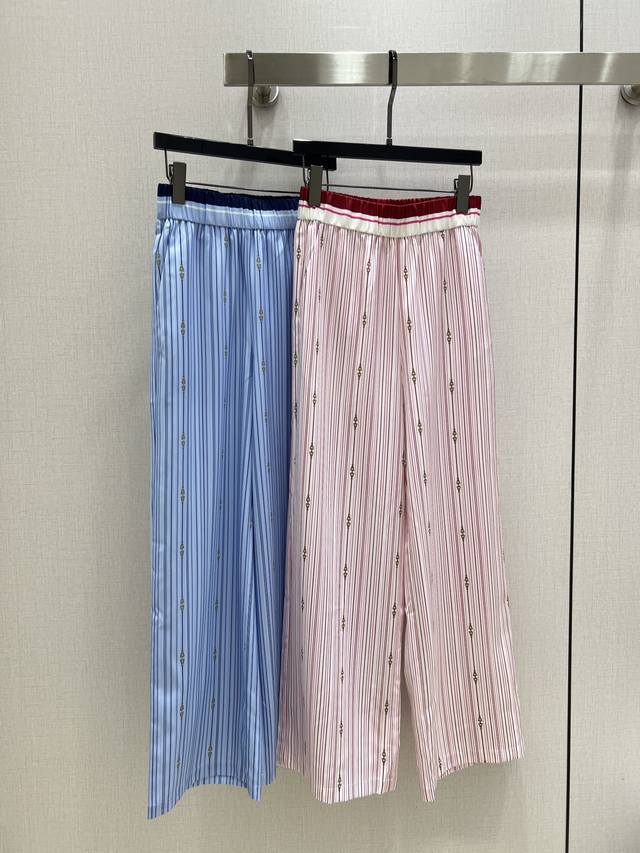 Highly Recommended Gu C*2025 Spring And Summer New Vertical Striped Stitching Tr