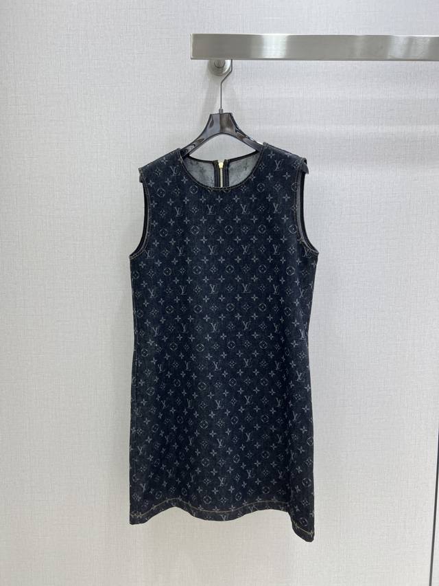 Highly Recommend Lv*2025 Spring And Summer New Full-Print Sleeveless Dress Super