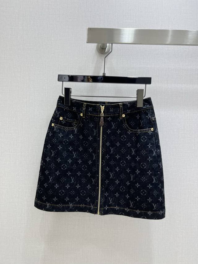 Strongly Recommends Lv*2025 Spring And Summer New Style Denim Single Zipper Skir