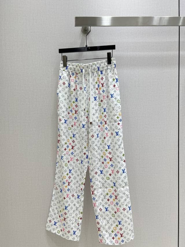 Strongly Recommend Lv*2025 Spring And Summer New Color Straight Trousers High Cu