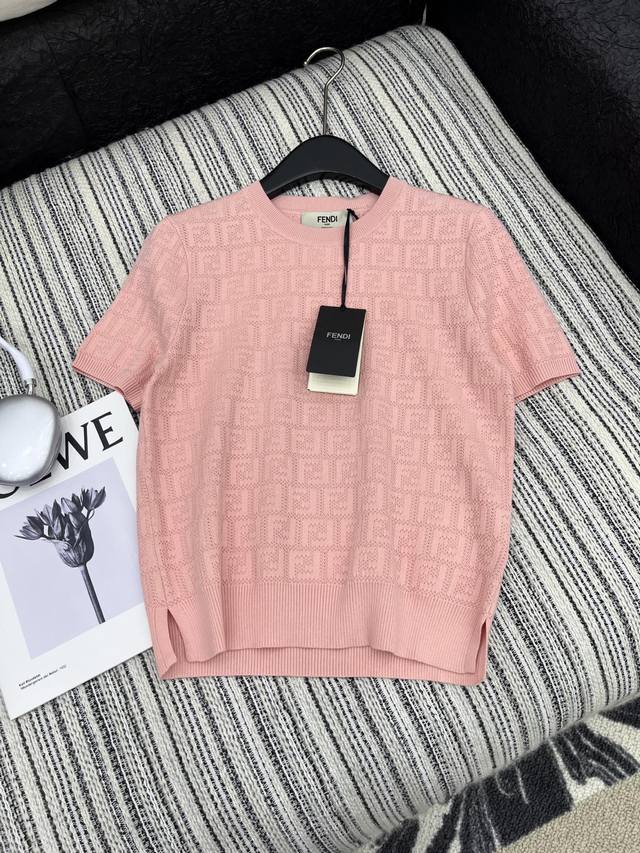 Hot Item In Stock Original Quality Fend* 25 Early Spring New Short-Sleeved Sweat