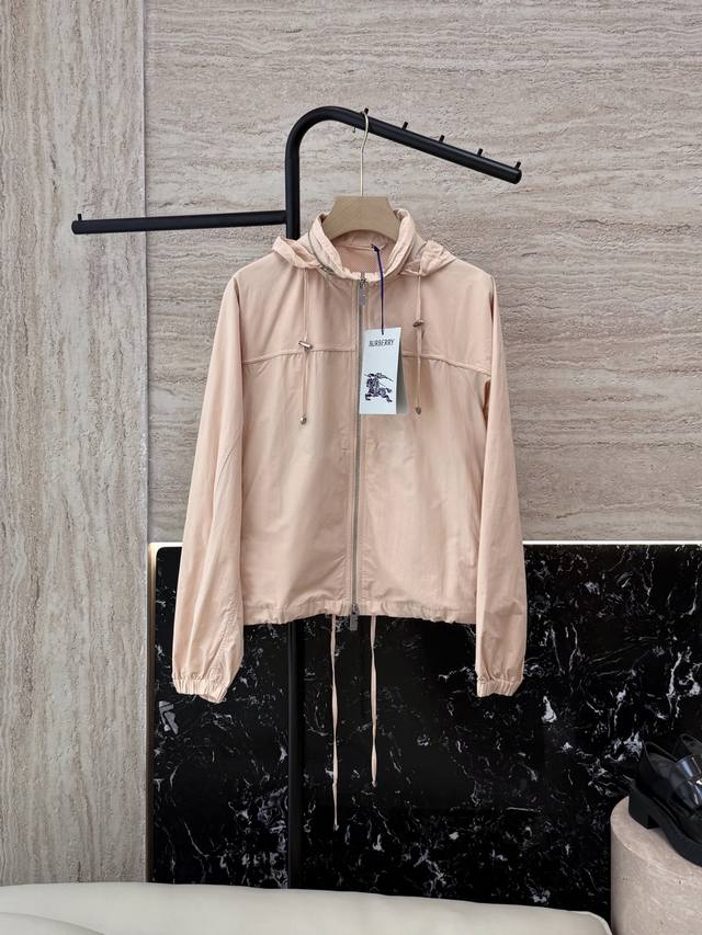 qg102#New Coat Bur Burberry Long-Sleeved Sun Protection Clothing Storage Hood