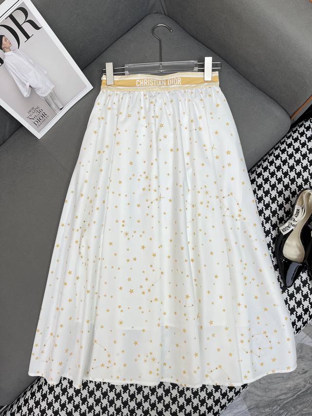 dio* 25Ss New Printed Skirt With Letter Waistband Decoration Classic Version