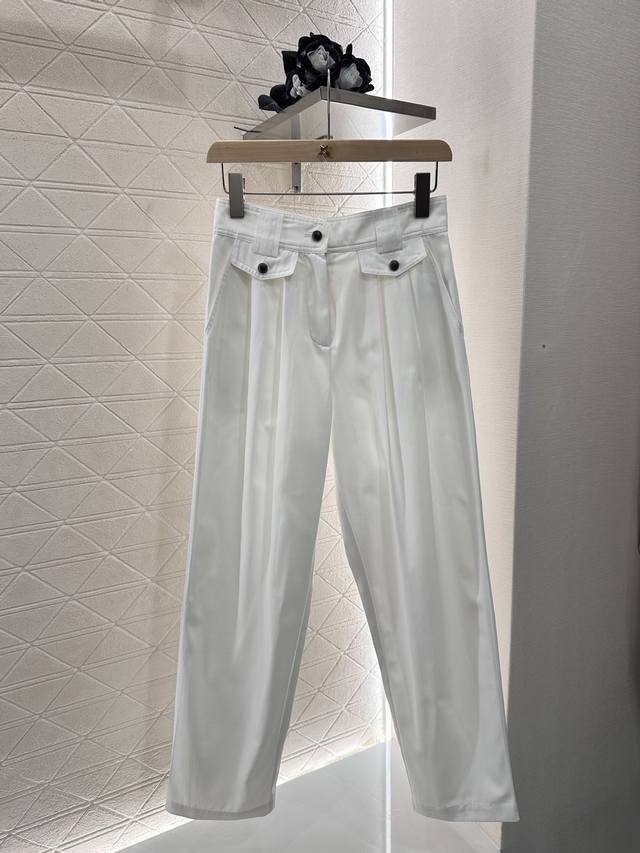 louisvuitto*2025 New Arrivals Flap Button Straight Trousers Customized Yb Twi
