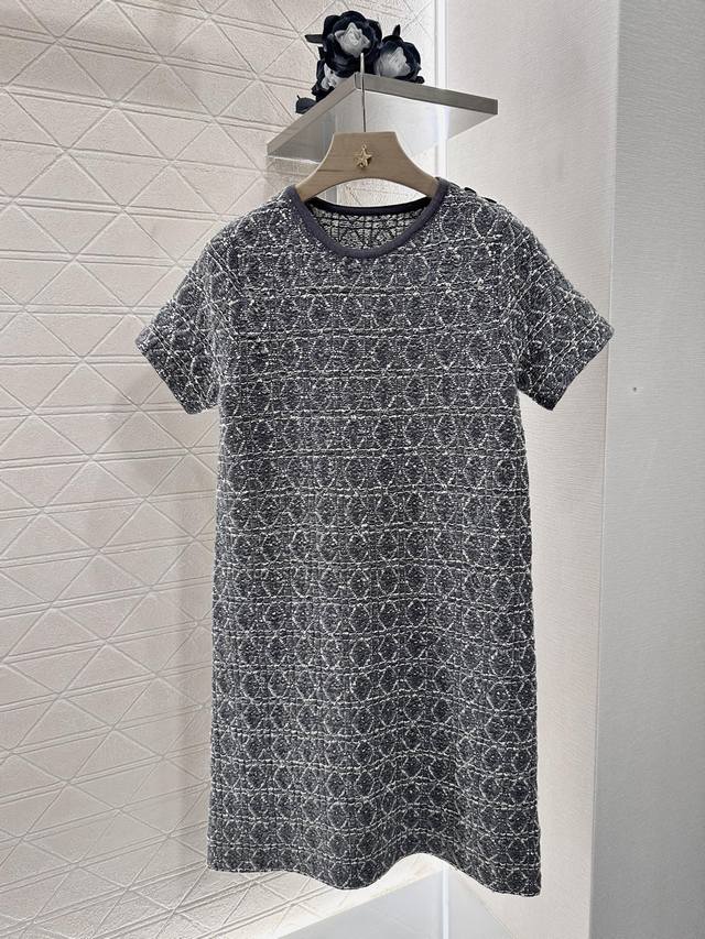dio*2025 New Arrivals Raglan Knitted Short-Sleeved Dress Customized Yb Cotton