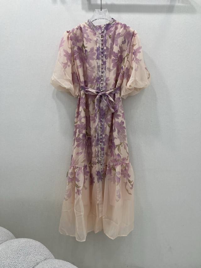 zimmerman*Zimmerman 25 New Palace Style Fashion Tulip Flower Print Dress Fash