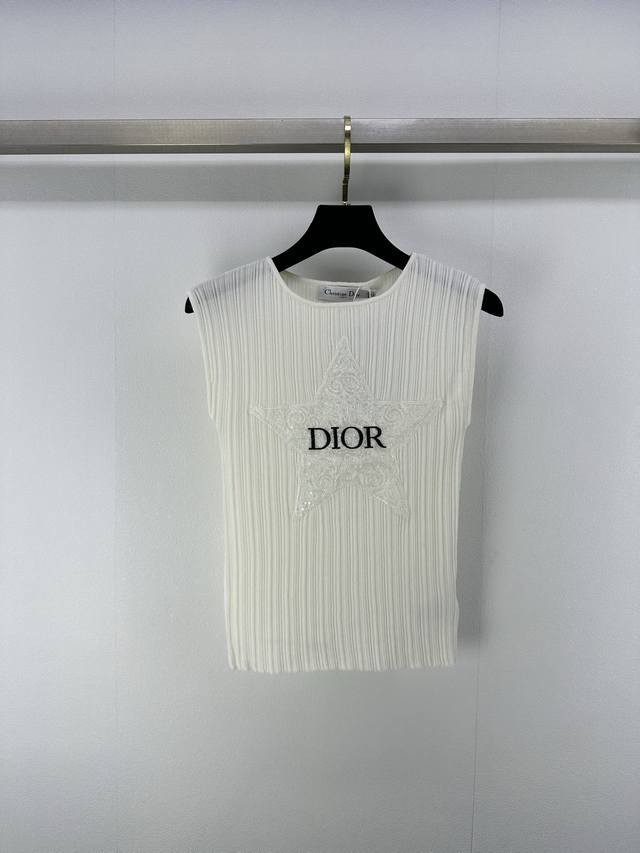 dio*New Details 25 Spring And Summer New Knitted Five-Pointed Star Vest Class