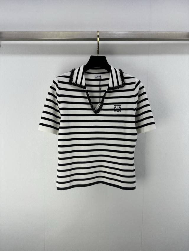 loew*New Details 25 Summer New Style Lapel Beaded Short Sleeves Custom Yb Str