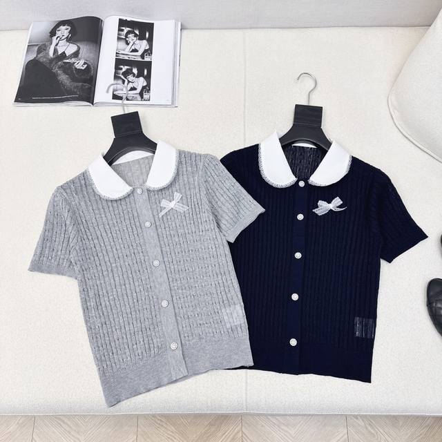 miu 25Ss The Latest Spring And Summer Style Of Age-Reducing Doll Lapel Short-