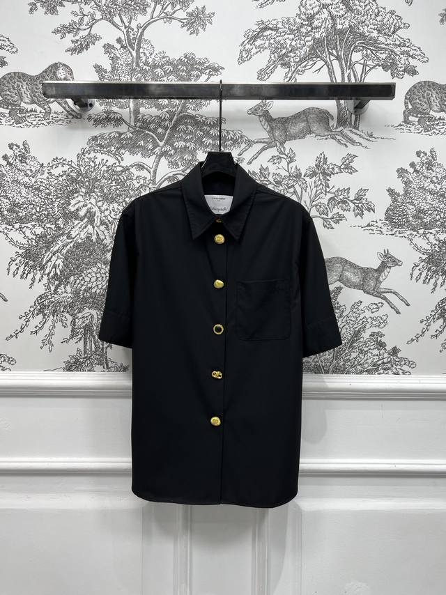 25 Spring And Summer New Style Special-Shaped Button Lapel Short-Sleeved Shir