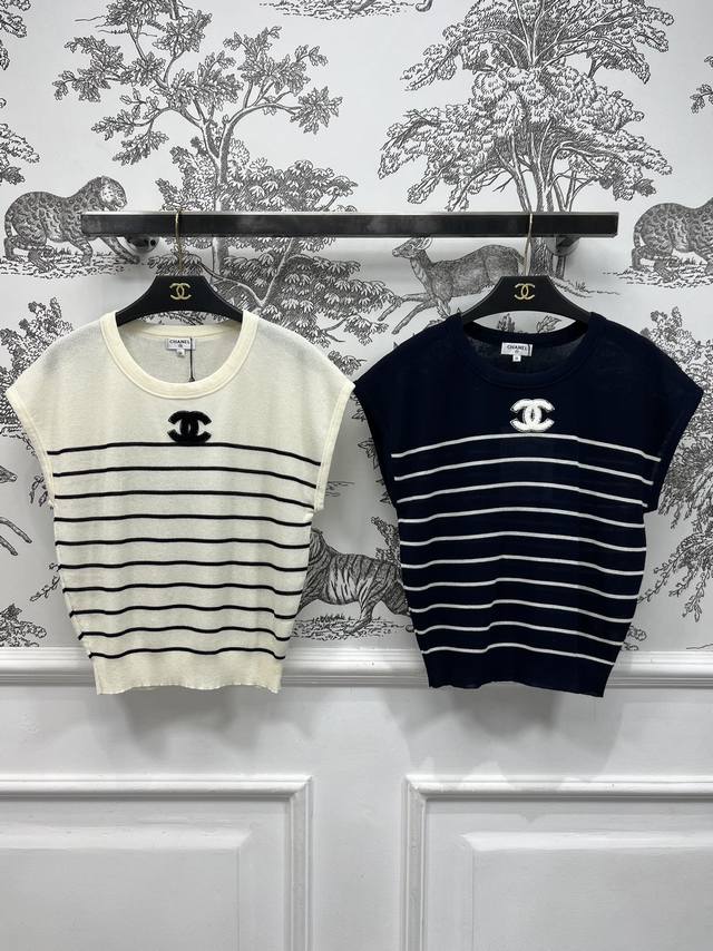 Xiaoxiangfeng 25 Spring And Summer New Striped Sleeveless Tops Thin, Breathable,