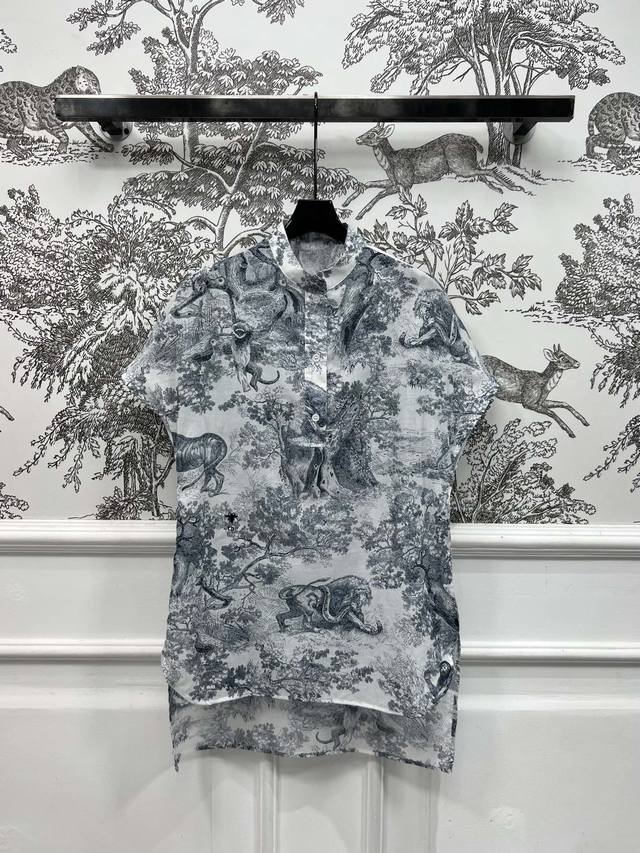 d Home 25 Spring And Summer New Animal Jungle Stand-Up Collar Flying Sleeves