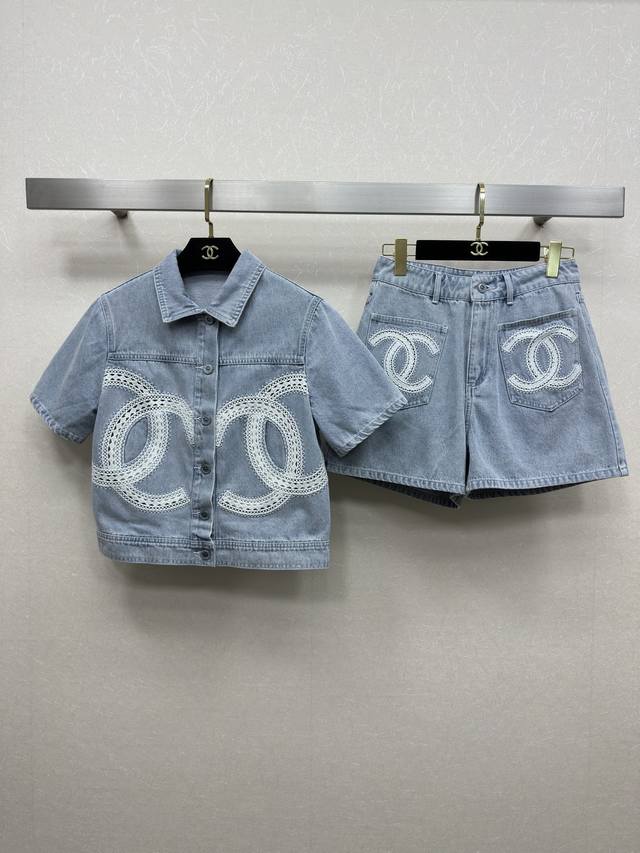 Vest Skirt 25Ss Chane *Spring And Summer New Denim Short Top With Denim Shorts R