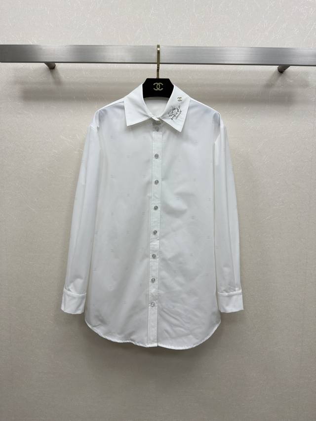 25Ss Chane *25 Spring And Summer Series New Classic Embroidered White Shirt F