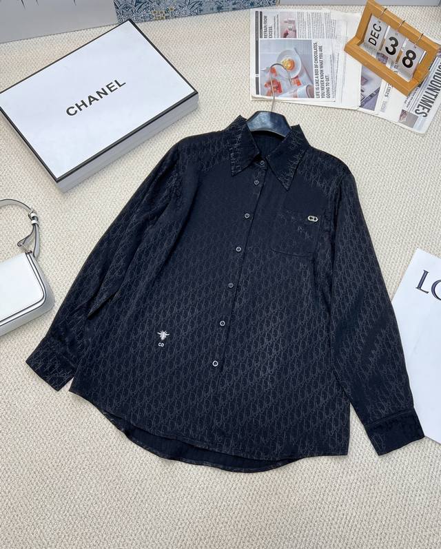 dior Classic Silk Satin Jacquard Shirt. Original Purchase, Development, Split