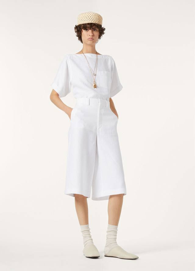 Summer Update - Simple Top 100% Hemp This White Short-Sleeved Top Is Simple And