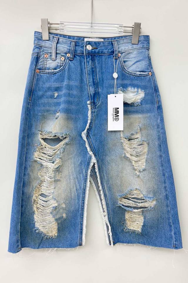 25 New Product Mm6 Margiela Ripped Distressed Slit Skirt Official Website Sty