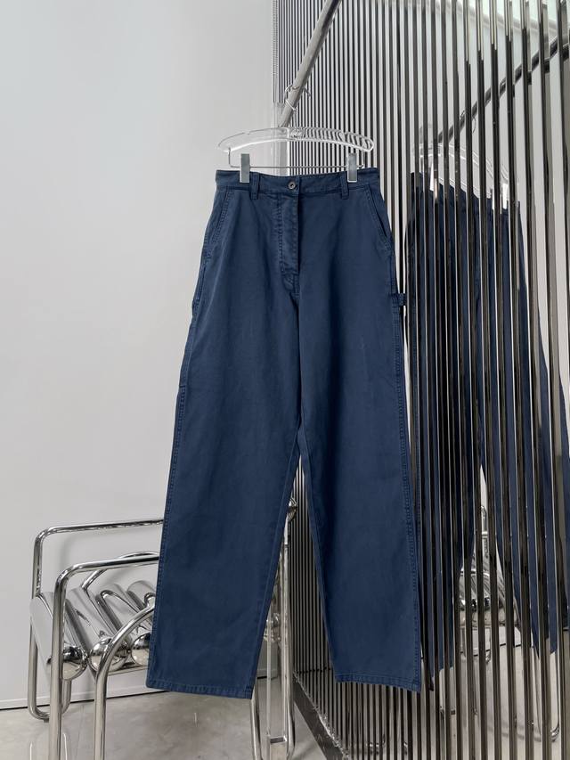 Real Photos Of The Latest Miu 25New Washed And Distressed French Work Pants Size