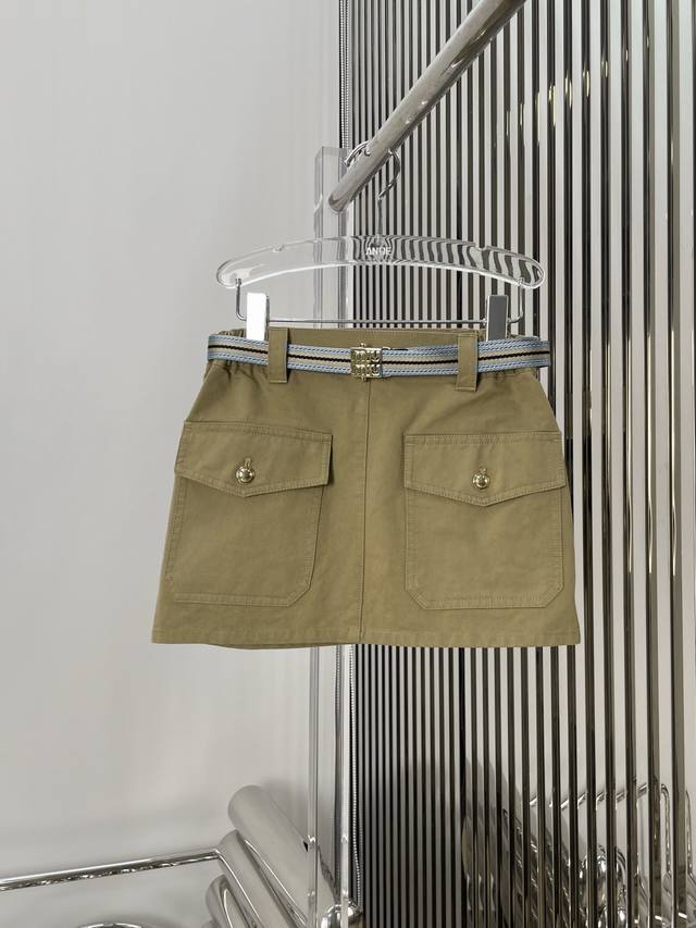 Real Picture Latest Miu 25New Washed Old Belt Work Skirt Size Sml