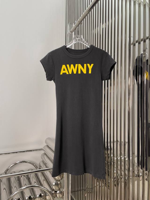 Real Shot Latest Aw 25New Letter Print Short-Sleeved T-Shirt Dress Size Sml