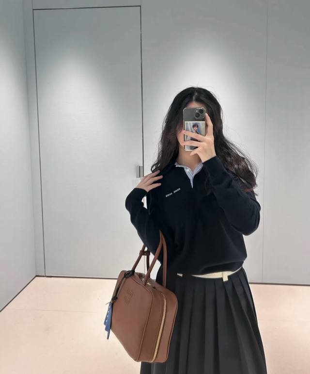 New Latest Miu 25New Fake Two-Piece Shirt Polo Sweater Size Sml