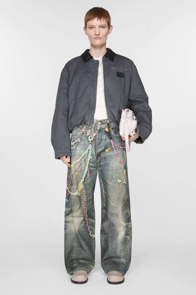 New Acne 25 New 3D Printed Candy Chain Jeans Size Sml