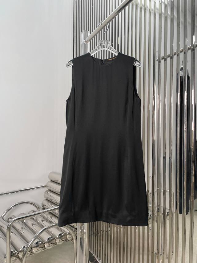 Real Shot Latest 25New Acetate Sleeveless Little Black Dress Size Sml