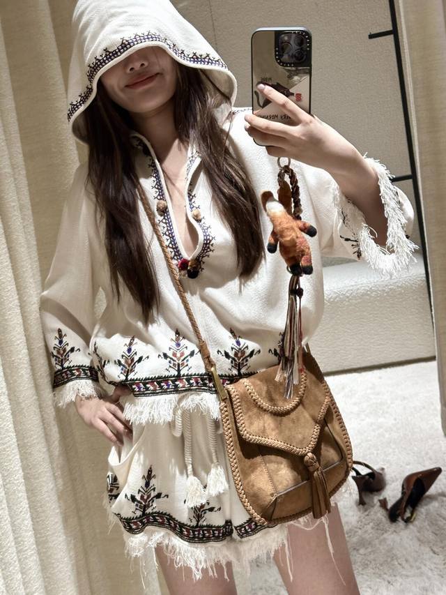 25Ss Spring And Summer Isabl Marant Embroidery Pure Linen Ethnic Style Bohemi