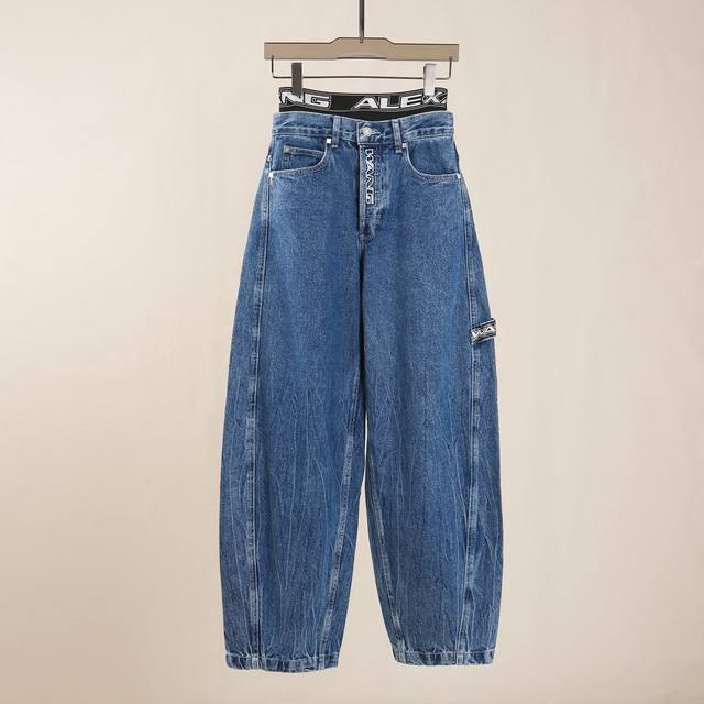 25Ss Spring And Summer Jolin Tsai Alexander Wang Double Waist Scimitar Jeans