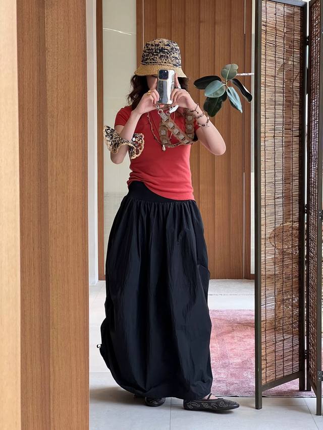 Designer Soft Shell Elastic Waist Casual Skirt Fabric Lightweight Breathable Wid