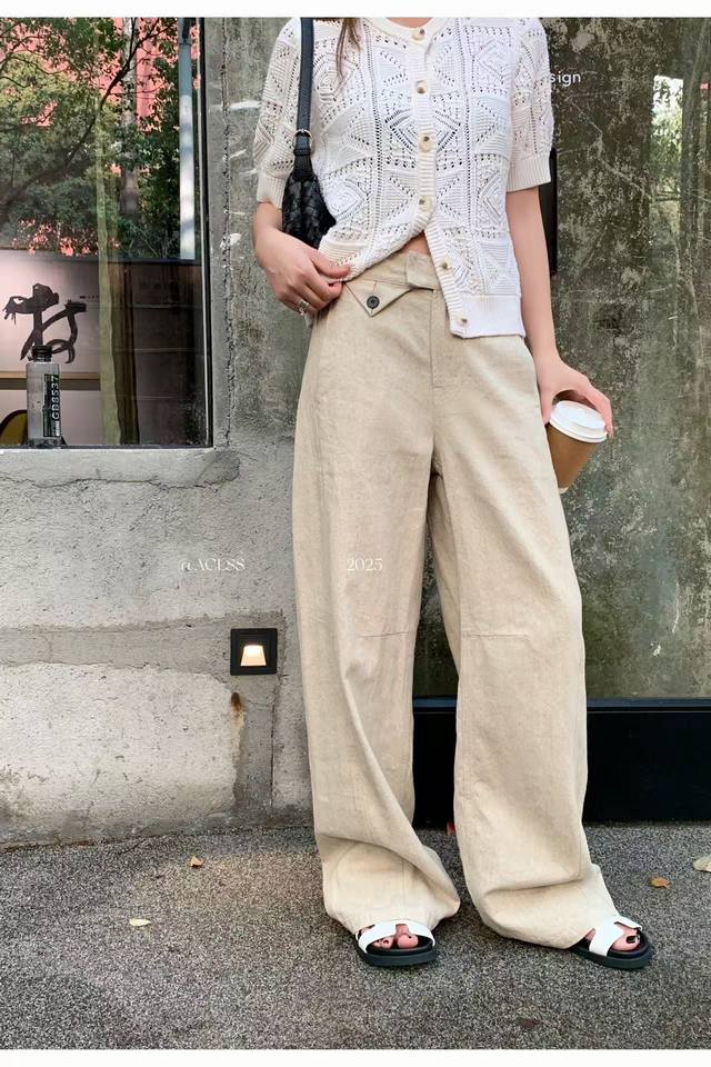 Super Recommend This Bv Old Money Outfit Linen Scimitar Pants Simple And High-En