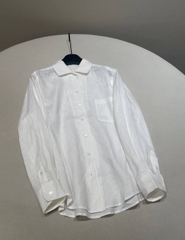 Size Sml Lp New Linen Lapel Shirt Made Of 100% Linen Fabric, Natural Texture, Co