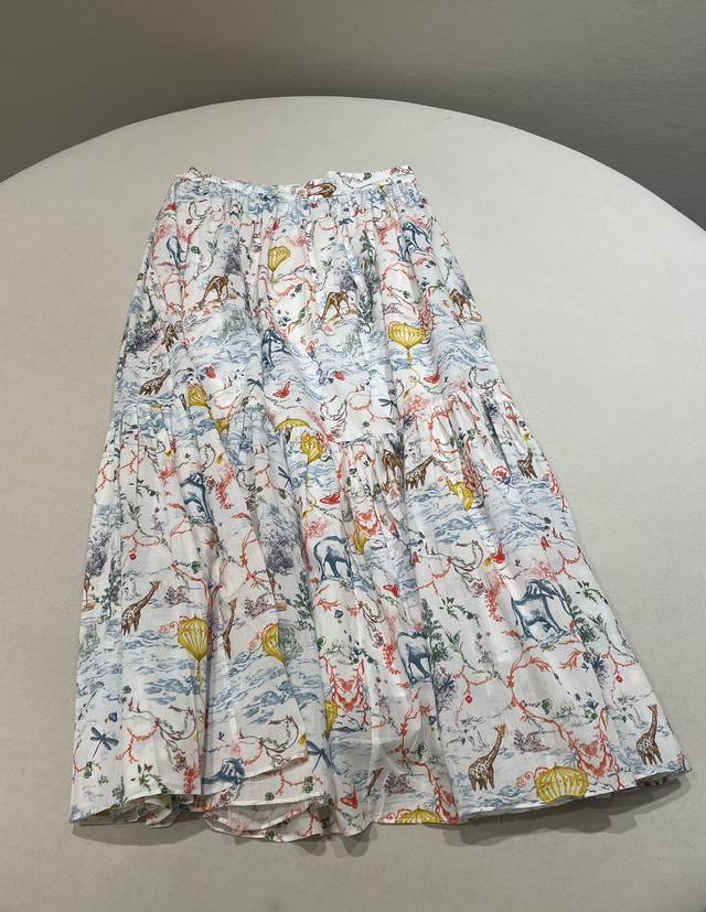 Size Sml Dio*25 New Jungle Elephant Print Colorful Cotton Maxi Skirt Encounter T
