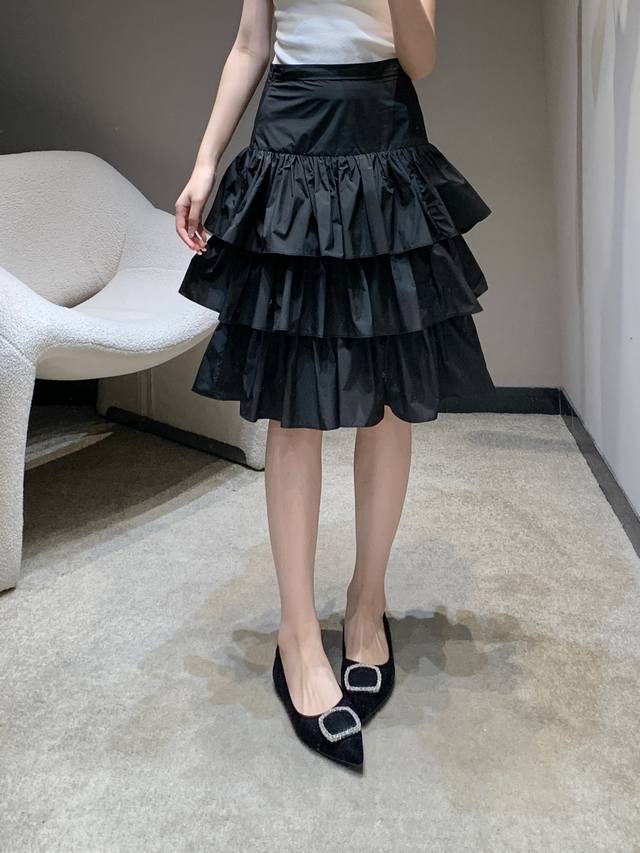 valent*No 25Ss Early Spring New Product High Waist Ruffled Multi-Layer Cake S