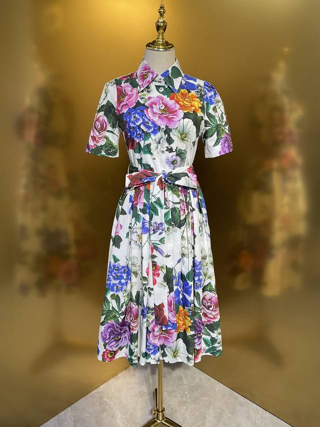 dg Purple Orchid Cotton Short Sleeve Swing Dress Smlxlxxl