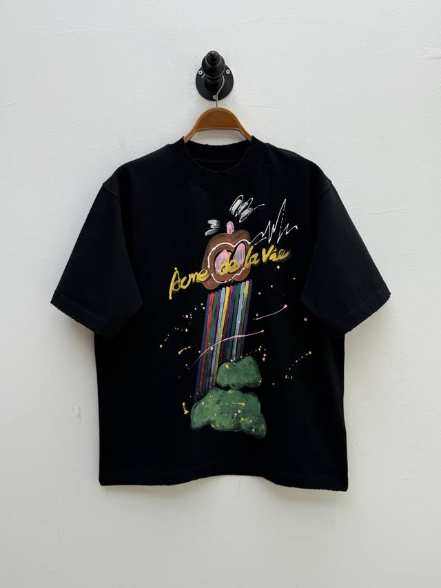 adlv Hand-Painted Bass Boy Printed Round Neck T-Shirt Oem Factory P Produced