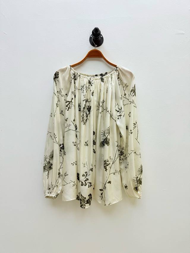 row Women's Floral Print Silk Top Oem Factory P Produced Spring And Summer Se
