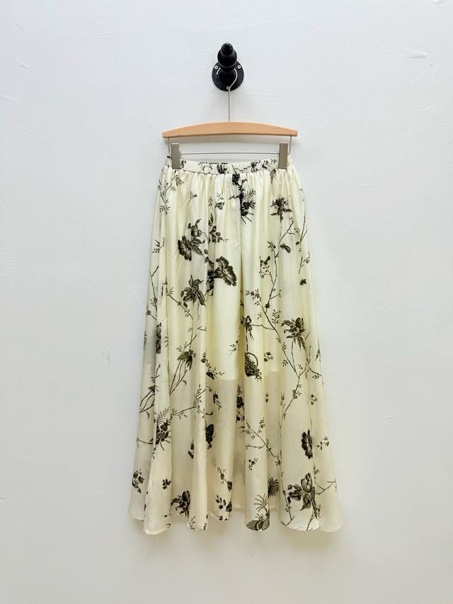 row Women's Silk Floral Print Long Skirt Oem Factory P Produced Spring And Su
