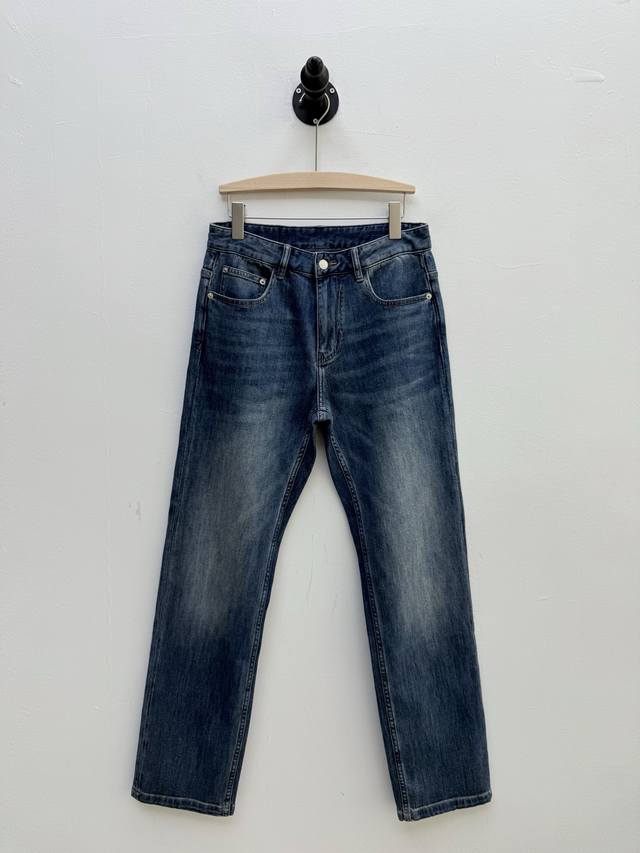 pr Enameled Metal Triangle Logo Five-Pocket Jeans From Oem Factory P New Summ
