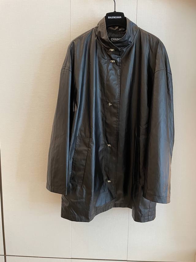 cc Vintage Long Thin Trench Coat Made Of Light Anti-Wrinkle Fabric, It Is Eas