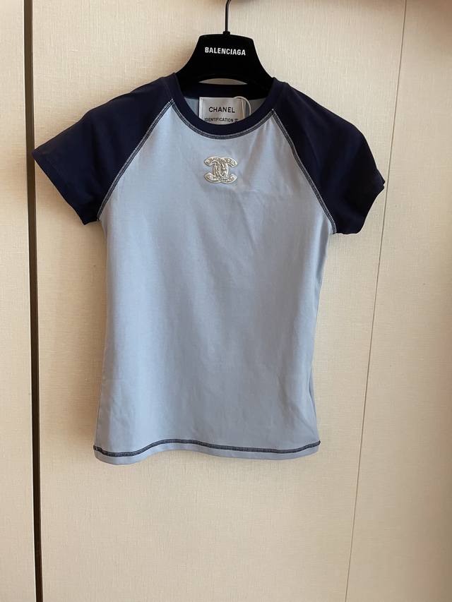 cc Chane New Raglan Sleeve Contrast Color Casual Short Sleeve Customized Pure